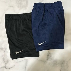 Nike Boys Mesh Shorts set of 2 | Black and Navy | Size 6